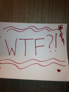 My sign...notice the decorative heart and flowers...I think Hubby should rethink his position on this.  It's awesome